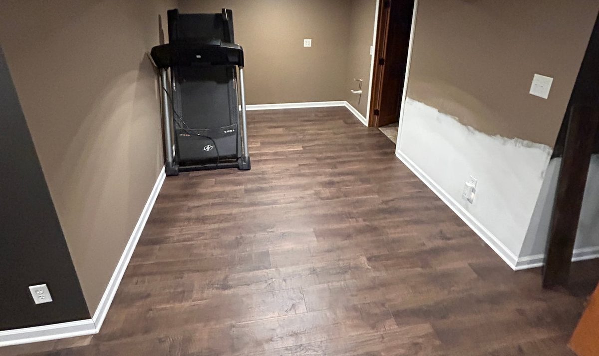 After: the finished new floor in a Grandville, Michigan home